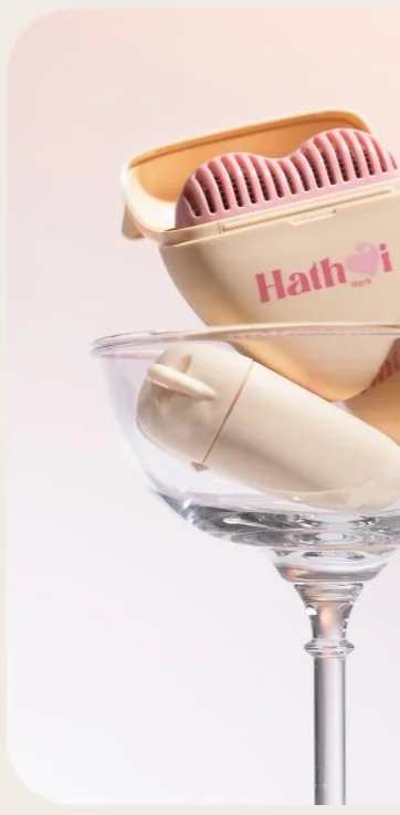 Cream inhaler in glass